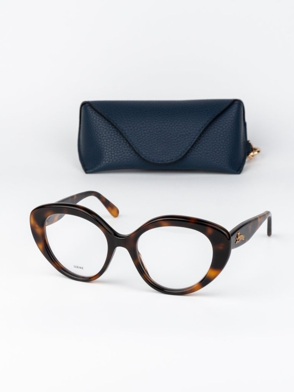 Loewe Women Eyeglasses Havana Cat Eye LW50088I 052 NEW AUTHENTIC